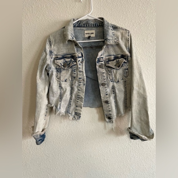Black Label Women’s Denim distressed washed Jacket size M - Picture 9 of 9